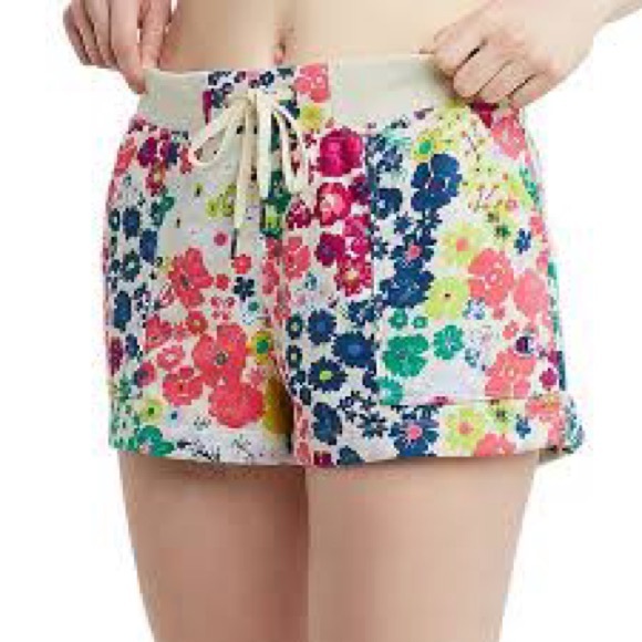 Champion Pants - Champion Floral Knit Sweat Shorts Moisture Wicking Pull-On Pockets Sz 1X
